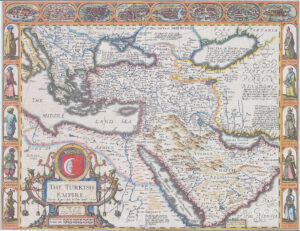 1626 Original Antique Map THE TURKISH EMPIRE by John Speed RARE 1st Edition (LM40)