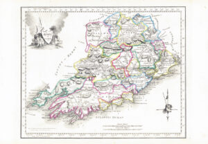 1822 Antique Ireland Irish Map COUNTY OF CORK by John Grierson (IAE10)