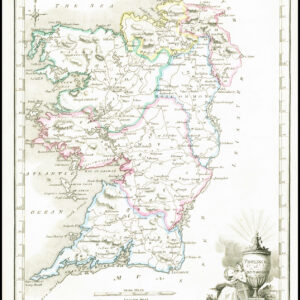 1822 Antique Ireland Irish Map PROVINCE OF CONNAUGHT by John Grierson