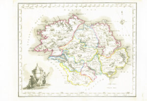 1822 Antique Ireland Irish Map ULSTER by John Grierson (IAE4)