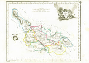 1822 Antique Ireland Irish Map COUNTY OF CAVAN by John Grierson (IAE8)