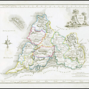 1822 Antique Ireland Irish Map COUNTY OF CLARE by John Grierson (IAE9)