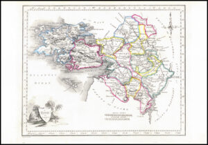 1822 Antique Ireland Irish Map COUNTY OF GALWAY by John Grierson (IAE16)