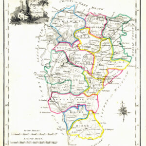 1822 Antique Ireland Irish Map COUNTY OF KILDARE by John Grierson (IAE18)