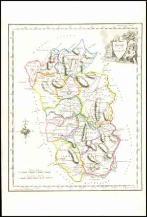 1822 Antique Ireland Irish Map COUNTY OF KILKENNY by John Grierson (IAE19)
