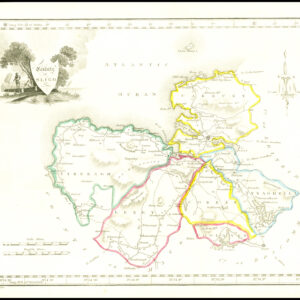 1822 Antique Ireland Irish Map COUNTY OF SLIGO by John Grierson (IAE30)