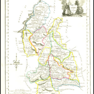 1822 Antique Ireland Irish Map COUNTY OF TIPPERARY by John Grierson (IAE31)