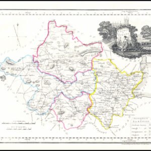 1822 Antique Ireland Irish Map COUNTY OF TYRONE by John Grierson (IAE32)