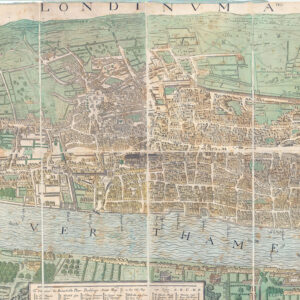 1737 CIVITAS LONDINIUM ANO DNI CIRCITER MDLX Ralph Agas HUGE LONDON PLAN