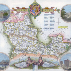 1840 Original Antique Map of BERKSHIRE by Thomas Moule (SM5-4)