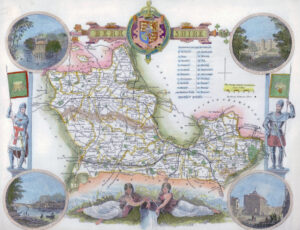 1840 Original Antique Map of BERKSHIRE by Thomas Moule (SM5-4)