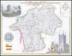 1840 Antique Map WESTMORELAND Westmorland by Thomas Moule (SM5-12)