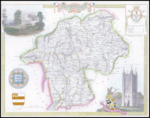 1840 Antique Map WESTMORELAND Westmorland by Thomas Moule (SM5-12)