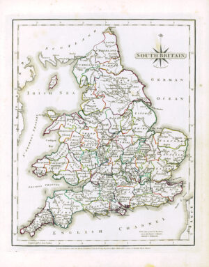 1787 Original Antique Map of ENGLAND & WALES South Britain by John Cary (CM3/1)