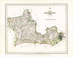 1787 Original Antique Map of BERKSHIRE by John Cary (CM3/3)