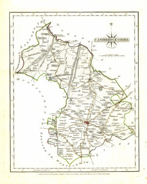 1787 Original Antique Map of CAMBRIDGESHIRE by John Cary (CM3/5)
