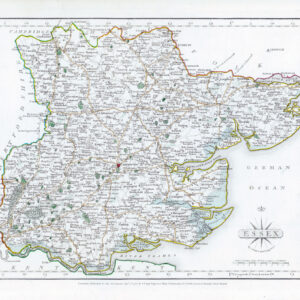 1787 Original Antique Map of ESSEX by John Cary (CM3/13)