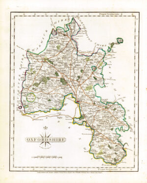 1787 Original Antique Map of OXFORDSHIRE by John Cary (CM3/29)