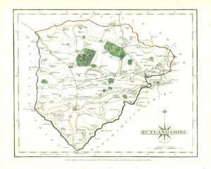 1787 Original Antique Map of RUTLANDSHIRE Rutland by John Cary (CM3/30)