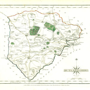 1787 Original Antique Map of RUTLANDSHIRE Rutland by John Cary (CM3/30)