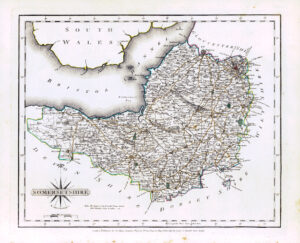 1787 Original Antique Map of SOMERSETSHIRE Somerset by John Cary (CM3/32)