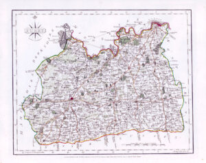 1787 Original Antique Map of SURRY SURREY by John Cary (CM3/35)