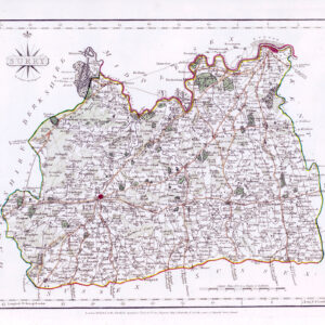 1787 Original Antique Map of SURRY SURREY by John Cary (CM3/35)