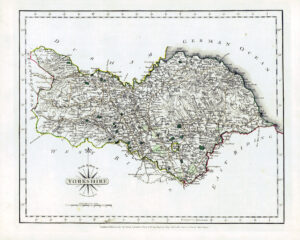 1787 Original Antique Map NORTH RIDING OF YORKSHIRE by John Cary (CM3/42)