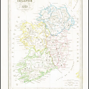 1831 Original Antique map IRLANDE Ireland engraved by Thierry (SM5-23)