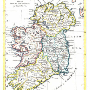 1778 A NEW AND ACCURATE MAP OF IRELAND Antique Map by Thomas Bowen (SM5-39)