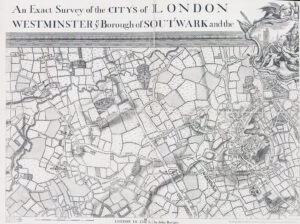1878 Antique Map John Rocque LONDON HAMPSTEAD KINGSBURY WILLESDEN NEASDEN (12)