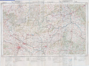 c1931 INDIA CENTRAL PROVINCES BALAGHAT BHANDARA CHHUIKHADAN Wall Map (LM41)