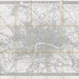 1848 DAVIES'S MAP OF THE BRITISH METROPOLIS London Antique Folding Map