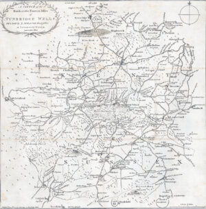 1802 SKETCH OF THE FOURTEEN MILES OF TUNBRIDGE WELLS Kent Folding Map