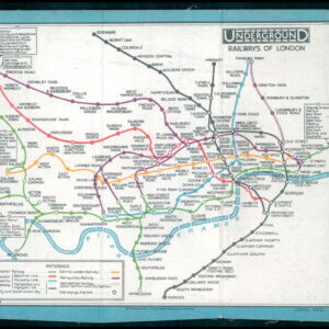 1926 Original Rare MAP OF LONDON'S UNDERGROUND RAILWAYS Frederick Stingemore