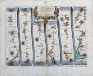 1675 EXETER to BARNSTABLE by Ogilby Ilfracombe Bediford Crediton Torington Devon