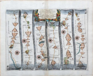 1675 LONDON > ST DAVIDS Ogilby Continuation Burton Haverford West Wales Swansea