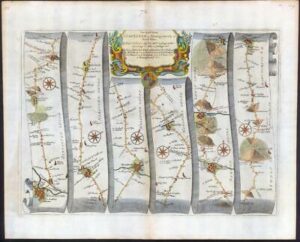 1675 GLOUCESTER to MONTGOMERY Road Map Ogilby Wales Much Birch Hereford Radnor