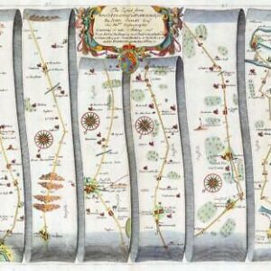 1675 KING'S LYNN to HARWICH Road Map Ogilby Icksworth Thetford Stanford Ipswich