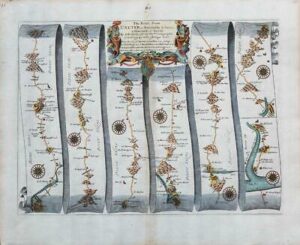 1675 EXETER to BARNSTABLE by Ogilby Ilfracombe Bediford Crediton Torington Devon