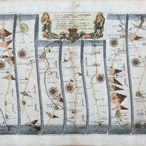 1675 FERRYBRIDGE to BOROUGHBRIDGE BARNARD CASTLE Ogilby Road Map Yorkshire