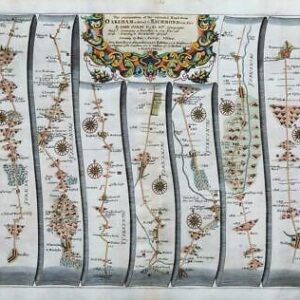 1675 OAKEHAM to RICHMOND Continuation Ogilby Road Map Oakham Halifax Yorkshire