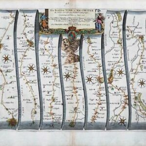 1675 OXFORD to SALISBURY Ogilby Road Map Abingdon Hungerford Cranborn Dorset