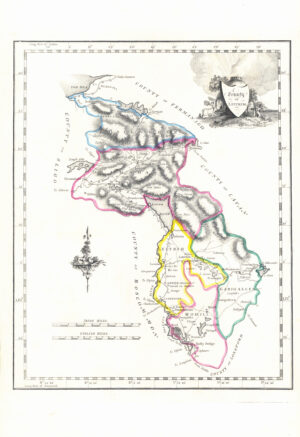 1822 Antique Ireland Irish Map COUNTY OF LEITRIM by John Grierson (IAE21)