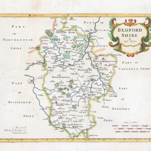1695 1st Edition BEDFORDSHIRE original antique Map by Robert Morden (LM31-8)