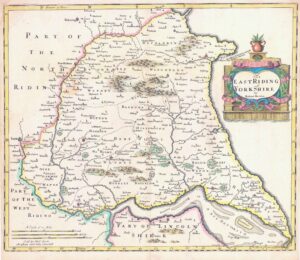 1695 THE EAST RIDING OF YORKSHIRE Antique Map by Morden 1st Issue (SM4-39)