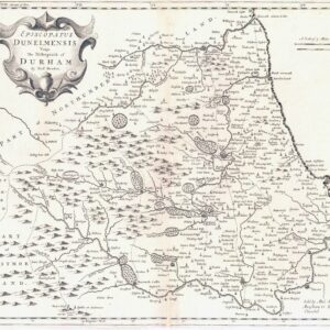 1695 EPISCOPAIUS DUNELMENSIS DURHAM Antique Map 1st Issue Morden (SM4-33)