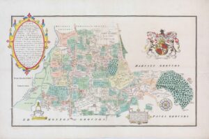 1823 THE DORSET SURVEY OF THE PARISH OF TOTTENHAM Large Antique Map