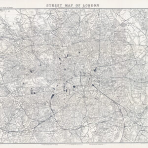 c1900 Original antique STREET MAP OF LONDON North East ISLINGTON HAMPSTEAD