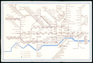 1940 Original Vintage LONDON UNDERGROUND LINES Map No 2 by Schleger (LM46/25-54)